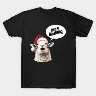 Baah Humbug! Funny Christmas Sheep T-Shirt